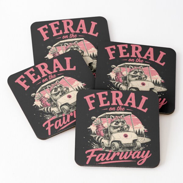 Item preview, Feral On The Fairway Funny Golf Raccoon Cart Humor designed and sold by VGAfanatic.