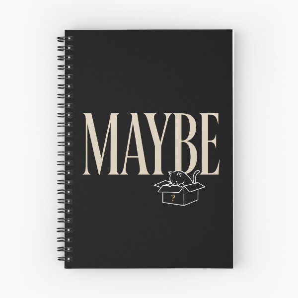 Item preview, Maybe — Curious Minimal Typography with Peeking Cat designed and sold by Tharaazu.