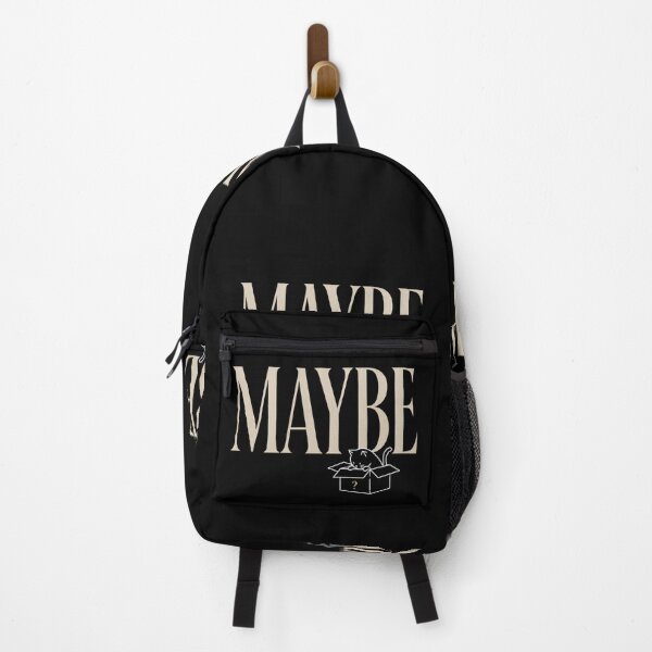 Item preview, Maybe — Curious Minimal Typography with Peeking Cat designed and sold by Tharaazu.