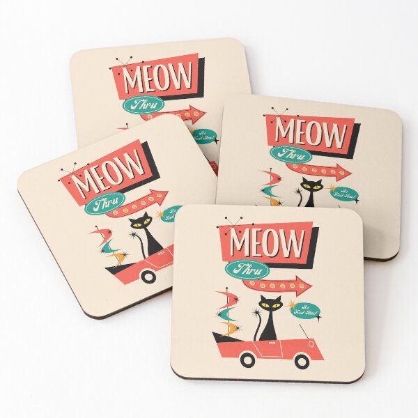 Item preview, Mid Century Modern Atomic Cat Drive Thru  designed and sold by Volt Junkies.