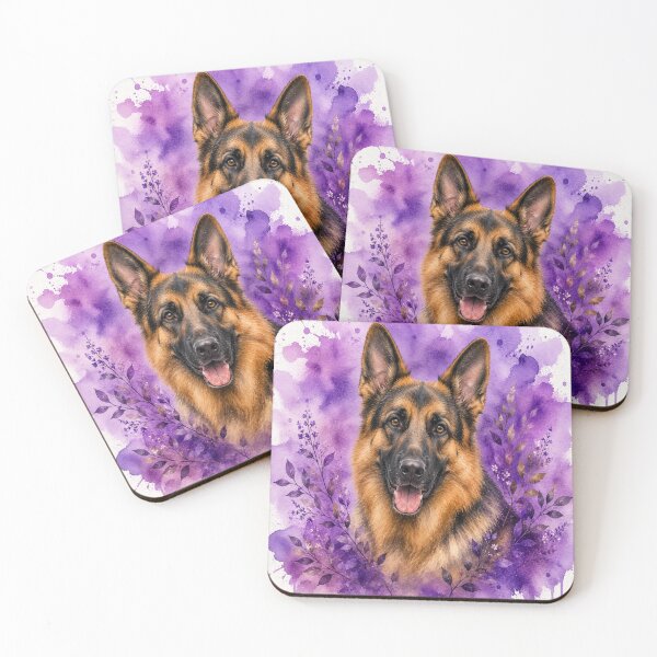 Item preview, German Shepherd Watercolor Purple | Dog Lover Artistic T-Shirt designed and sold by TimberTail8.