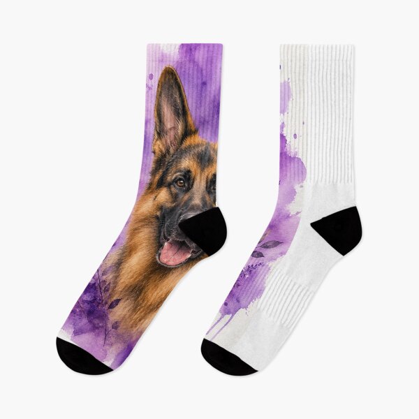 Item preview, German Shepherd Watercolor Purple | Dog Lover Artistic T-Shirt designed and sold by TimberTail8.
