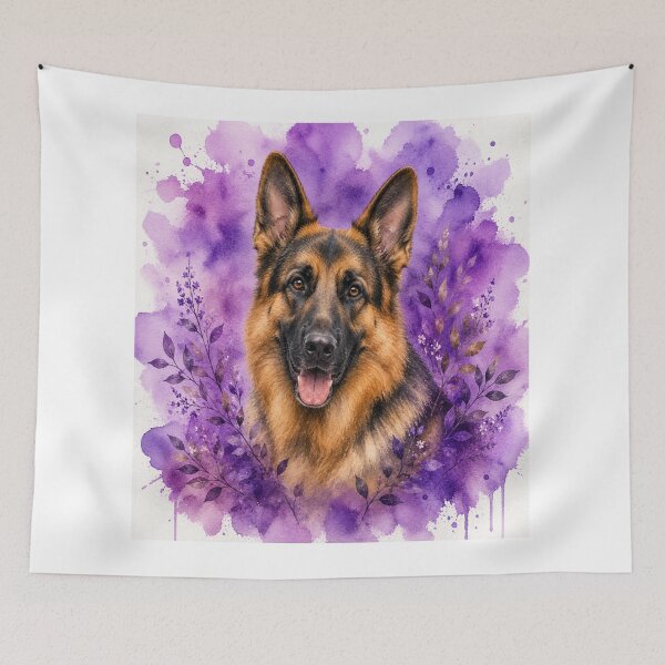 Item preview, German Shepherd Watercolor Purple | Dog Lover Artistic T-Shirt designed and sold by TimberTail8.
