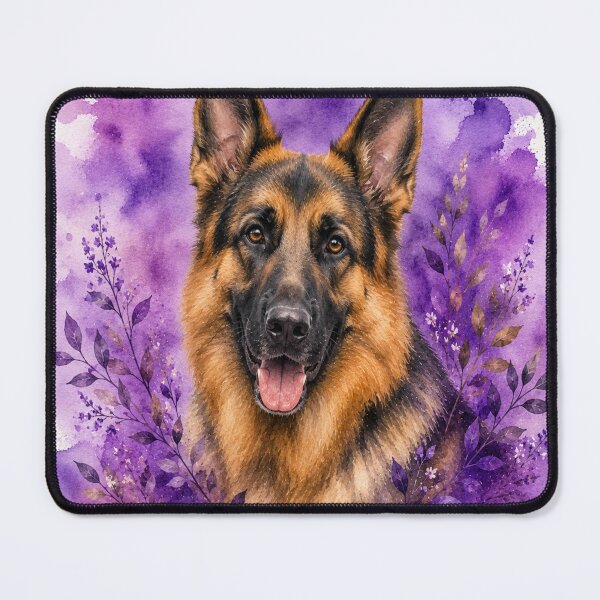 Item preview, German Shepherd Watercolor Purple | Dog Lover Artistic T-Shirt designed and sold by TimberTail8.