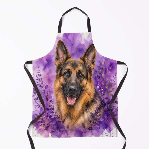Aperçu de l'œuvre German Shepherd Watercolor Purple | Dog Lover Artistic T-Shirt créée et vendue par TimberTail8.