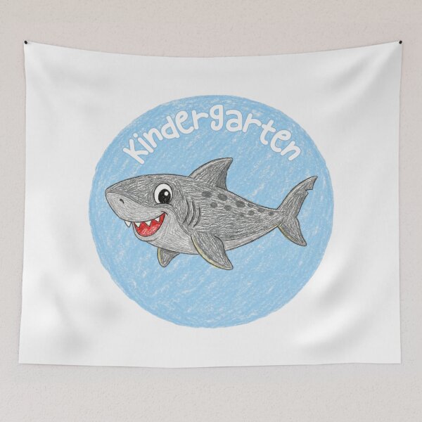 Item preview, Cute Kindergarten Shark – Back to School Illustration designed and sold by MaxMeadowsTees.