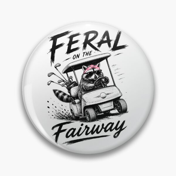 Item preview, Feral On The Fairway Funny Golf Raccoon Cart Humor designed and sold by VGAfanatic.