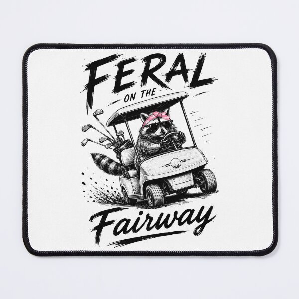 Item preview, Feral On The Fairway Funny Golf Raccoon Cart Humor designed and sold by VGAfanatic.