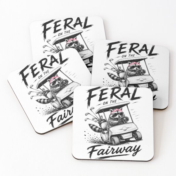 Item preview, Feral On The Fairway Funny Golf Raccoon Cart Humor designed and sold by VGAfanatic.