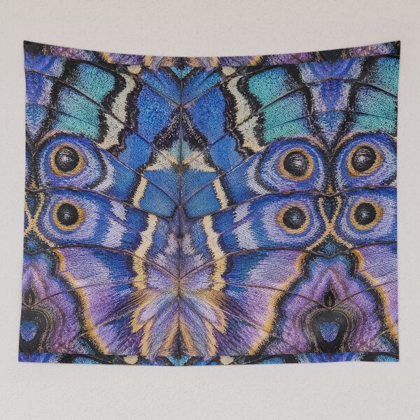 Item preview, Butterfly Wing Pattern Iridescent Blue Purple Print designed and sold by GalaMine.