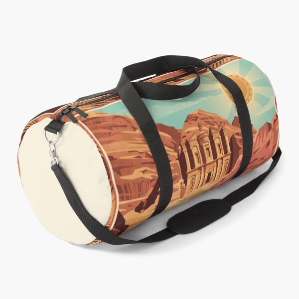 Item preview, Petra Jordan Vintage Travel Poster – Treasury and Monastery Retro Art designed and sold by Bomax121.