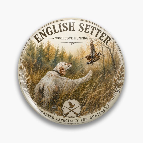 Item preview, English Setter Woodcock Hunting Vintage , Art  designed and sold by TammyHunterArt.