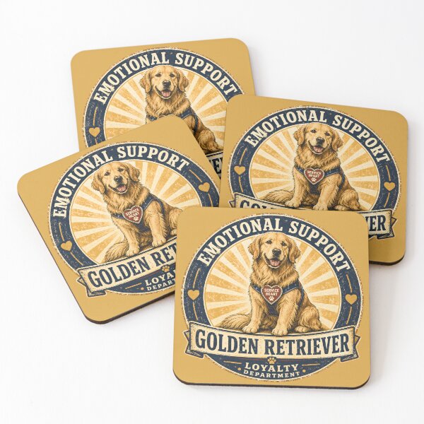 Item preview, Emotional Support Golden Retriever Shirt, Vintage Loyal Dog Design, Loyalty Department Gift for Dog Lovers designed and sold by  MAD's Recreation Studio.