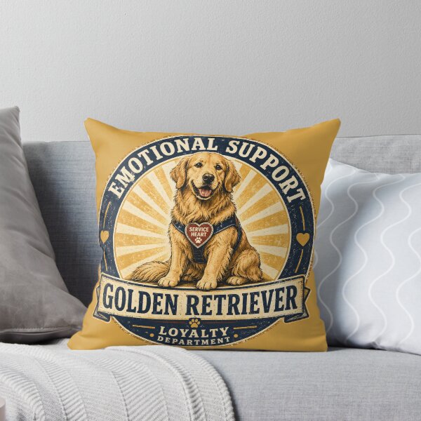 Item preview, Emotional Support Golden Retriever Shirt, Vintage Loyal Dog Design, Loyalty Department Gift for Dog Lovers designed and sold by  MAD's Recreation Studio.