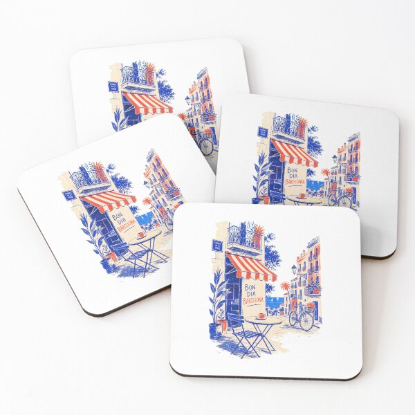 Item preview, Barcelona Mediterranean Travel Art | Modern Spanish City Graphic designed and sold by AMICO77.