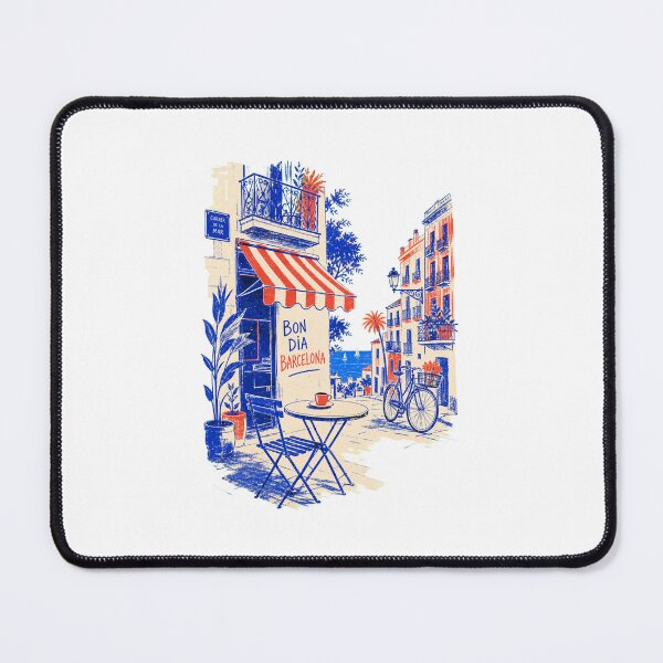 Item preview, Barcelona Mediterranean Travel Art | Modern Spanish City Graphic designed and sold by AMICO77.