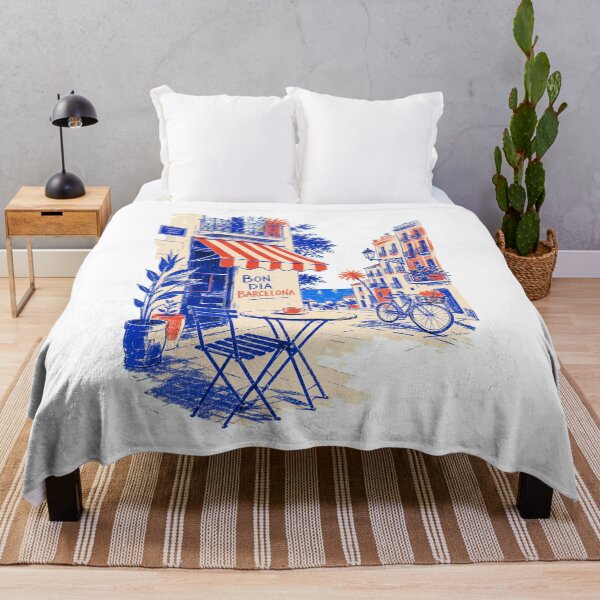 Item preview, Barcelona Mediterranean Travel Art | Modern Spanish City Graphic designed and sold by AMICO77.