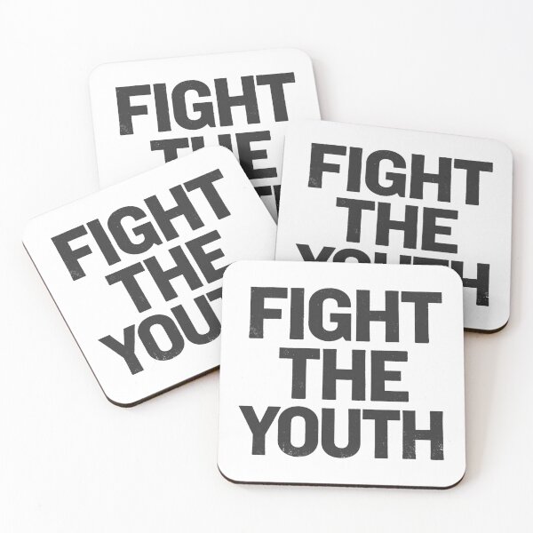 Item preview, FIGHT THE YOUTH in Black Grungy Letters designed and sold by StudioDestruct.
