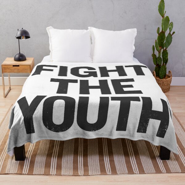 Item preview, FIGHT THE YOUTH in Black Grungy Letters designed and sold by StudioDestruct.