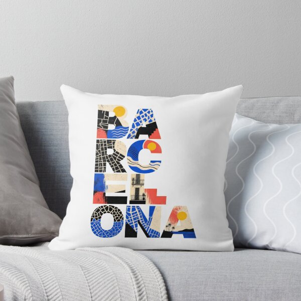 Item preview, Barcelona Mediterranean Travel Art | Modern Spanish City Graphic designed and sold by AMICO77.