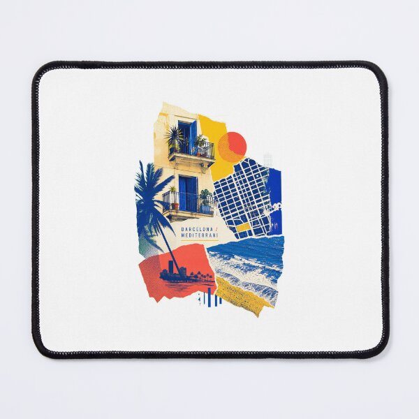 Item preview, Barcelona Mediterranean Travel Art | Modern Spanish City Graphic designed and sold by AMICO77.