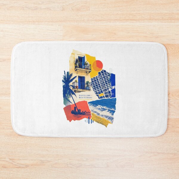 Item preview, Barcelona Mediterranean Travel Art | Modern Spanish City Graphic designed and sold by AMICO77.
