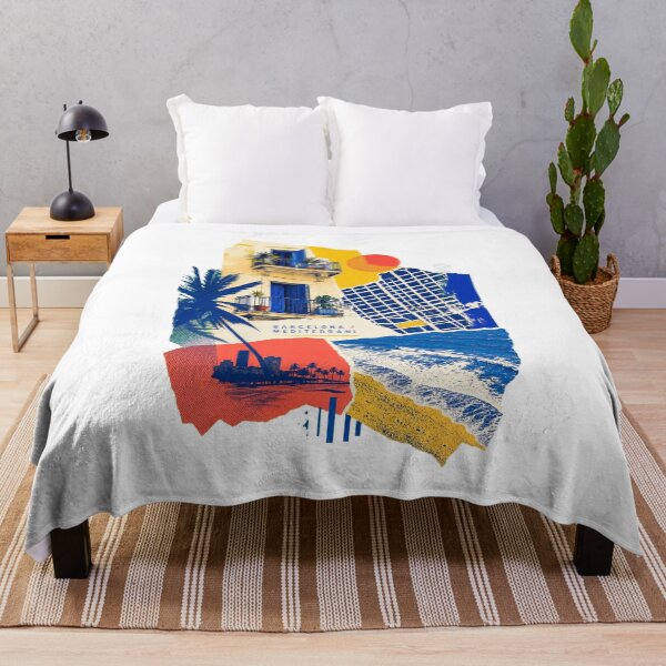 Item preview, Barcelona Mediterranean Travel Art | Modern Spanish City Graphic designed and sold by AMICO77.