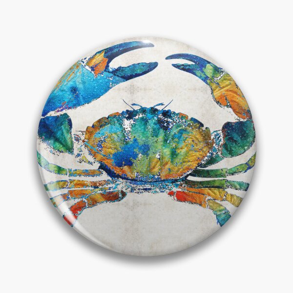 Item preview, Stone Crab Art Colorful Beach Tropical Artwork Coastal Living designed and sold by Sharon Cummings Art.
