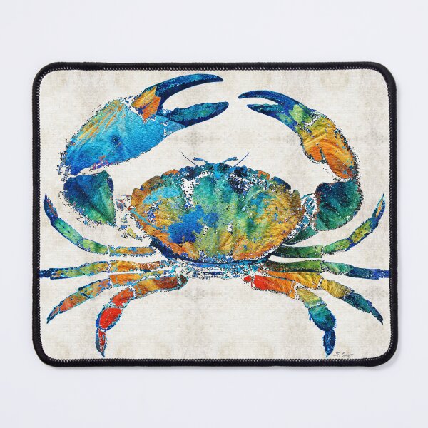 Item preview, Stone Crab Art Colorful Beach Tropical Artwork Coastal Living designed and sold by Sharon Cummings Art.