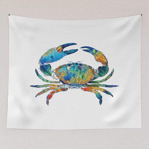 Item preview, Stone Crab Art Colorful Beach Tropical Artwork Coastal Living designed and sold by Sharon Cummings Art.