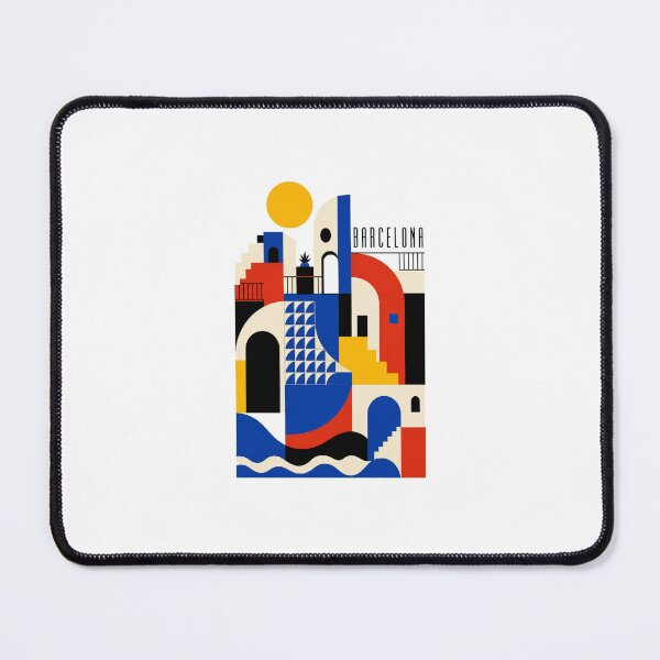 Item preview, Barcelona Mediterranean Travel Art | Modern Spanish City Graphic designed and sold by AMICO77.