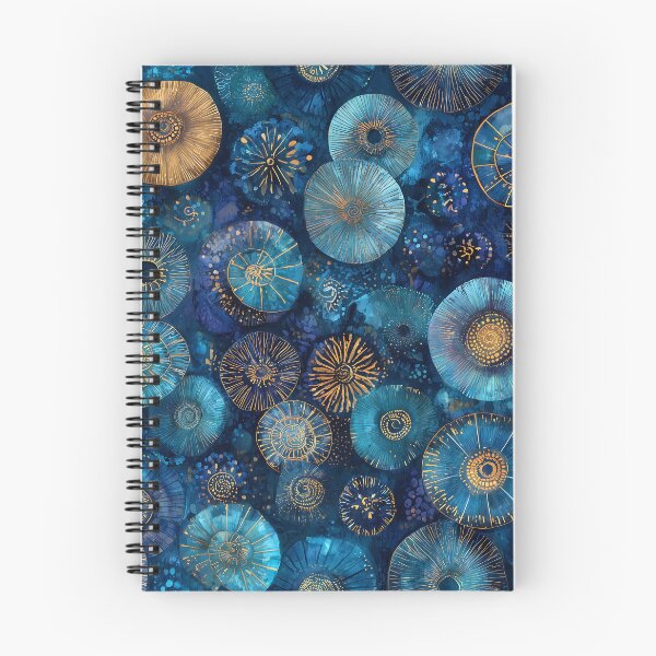 Item preview, Organic Sapphire Blue Ammonite Pattern designed and sold by Boddicca.