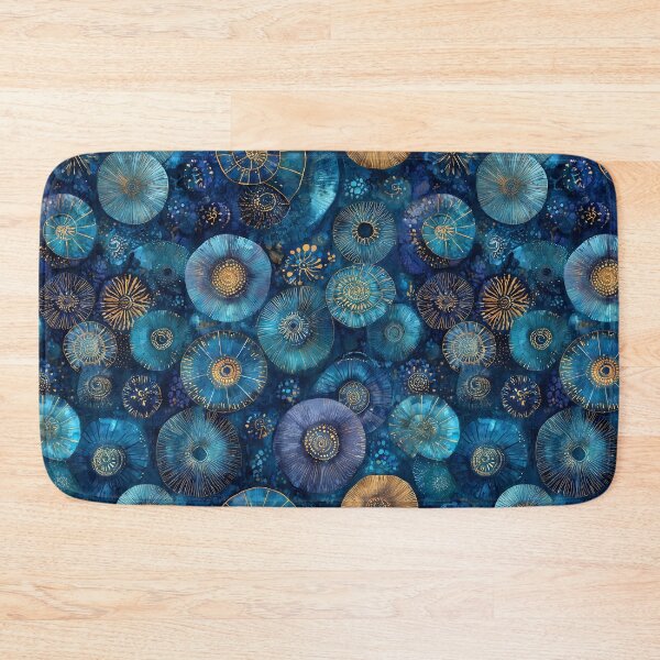 Item preview, Organic Sapphire Blue Ammonite Pattern designed and sold by Boddicca.