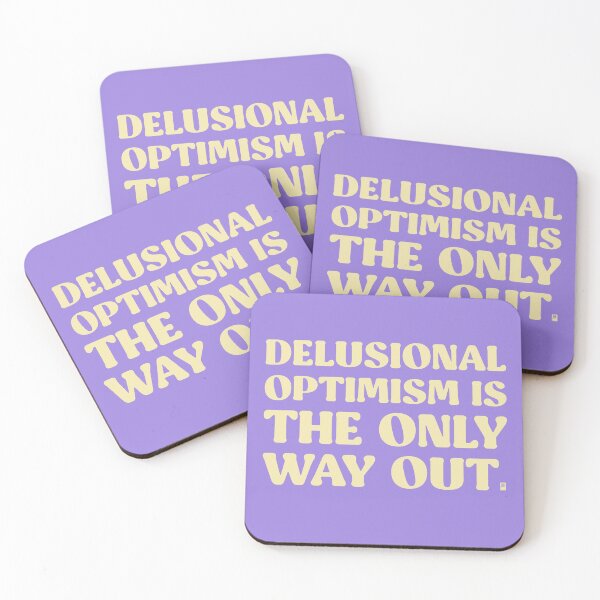 Item preview, Delusional Optimism Is The Only Way Out - LILAC/YELLOW designed and sold by butterbeansktch.