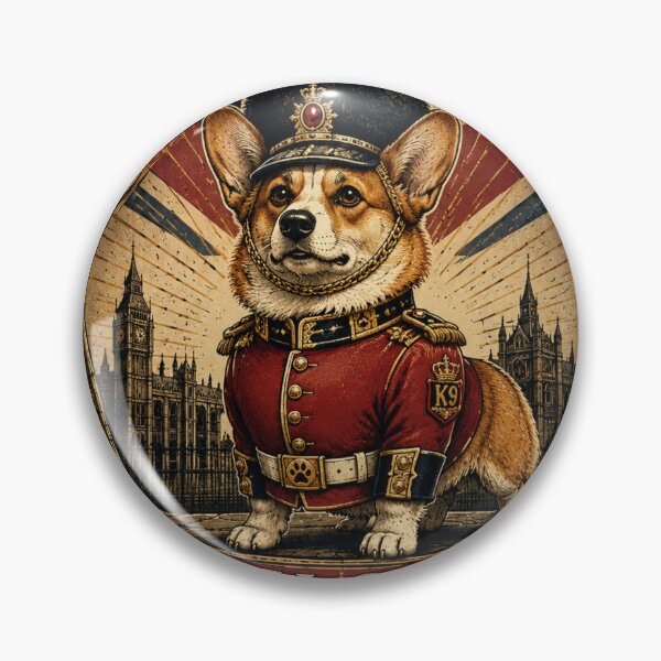 Item preview, Corgi Royal Guard Vintage Funny Dog Lover Retro Badge T-Shirt designed and sold by TeeVibeHaus.