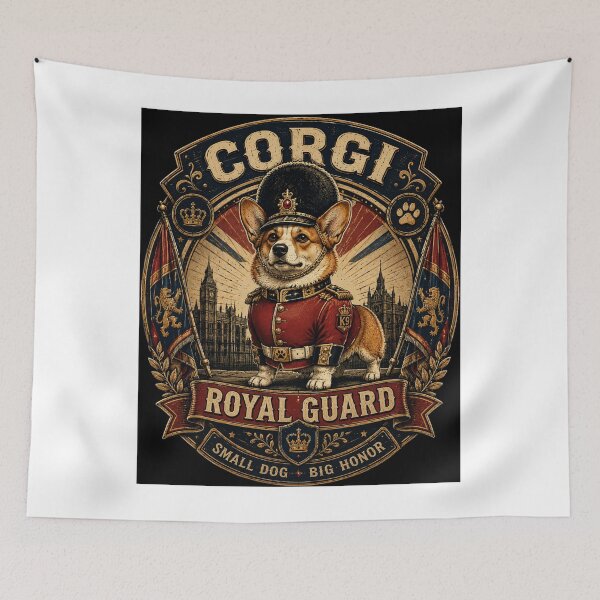 Item preview, Corgi Royal Guard Vintage Funny Dog Lover Retro Badge T-Shirt designed and sold by TeeVibeHaus.