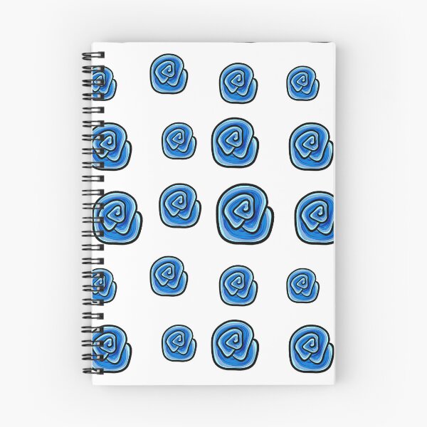 Item preview, Blue swirls hand drawn on procreate designed and sold by BigfeetLittlepaws.