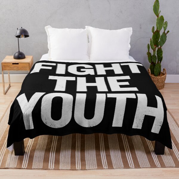 Item preview, FIGHT THE YOUTH in White Grungy Letters designed and sold by StudioDestruct.