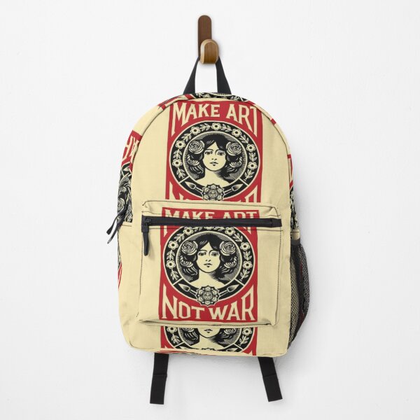 Item preview, Make Art Not War Vintage Propaganda Art Nouveau Poster designed and sold by dancingpotato.