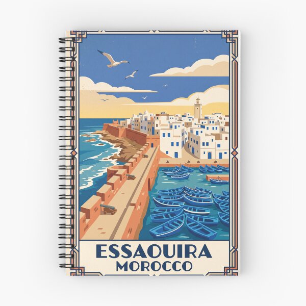 Item preview, Essaouira Morocco Vintage Travel Poster – Mogador Medina Port Retro Art designed and sold by Bomax121.