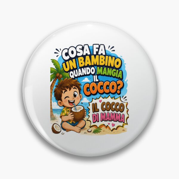Item preview, Il Cocco di Mamma – Funny Coconut Pun | Cute Cartoon Design designed and sold by RipantinaFantasy .