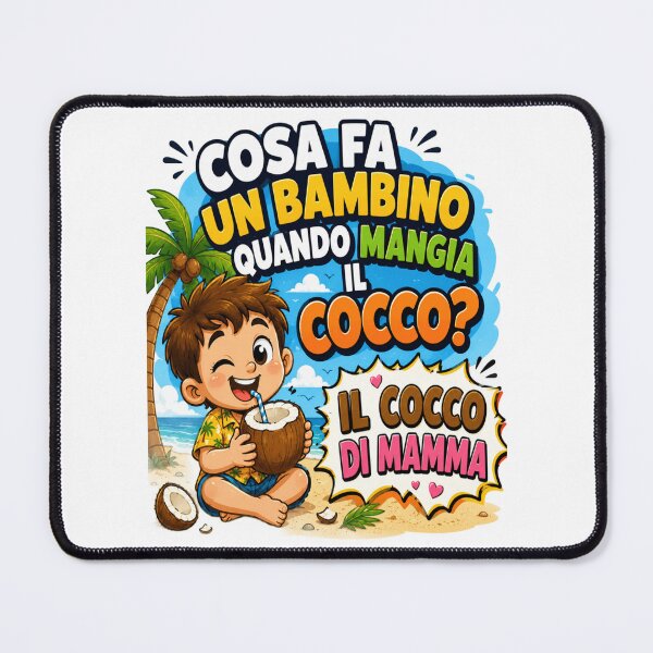 Item preview, Il Cocco di Mamma – Funny Coconut Pun | Cute Cartoon Design designed and sold by RipantinaFantasy .