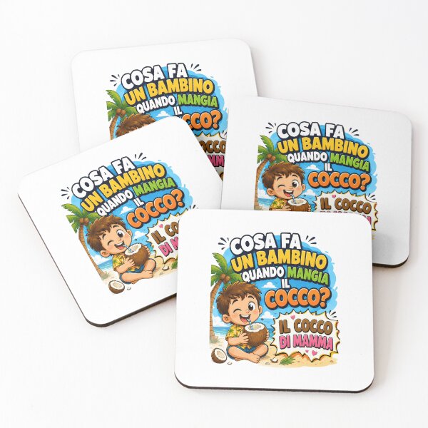 Item preview, Il Cocco di Mamma – Funny Coconut Pun | Cute Cartoon Design designed and sold by RipantinaFantasy .