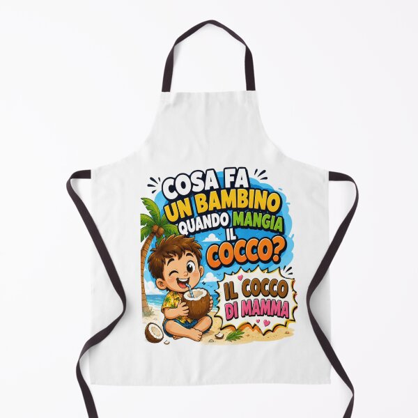 Item preview, Il Cocco di Mamma – Funny Coconut Pun | Cute Cartoon Design designed and sold by RipantinaFantasy .