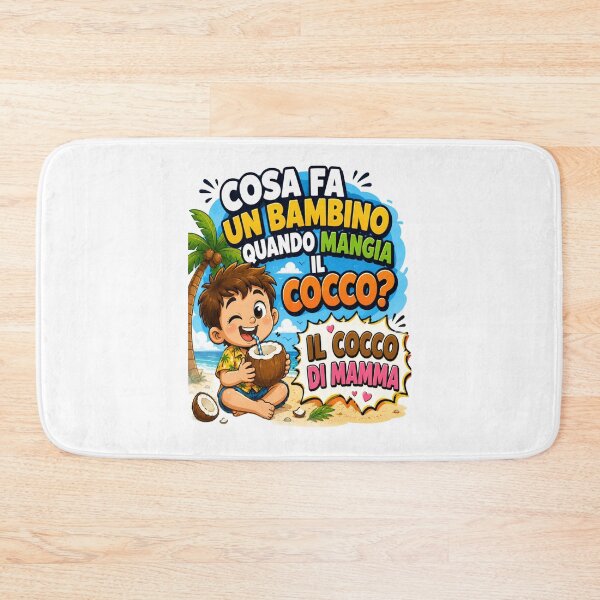 Item preview, Il Cocco di Mamma – Funny Coconut Pun | Cute Cartoon Design designed and sold by RipantinaFantasy .