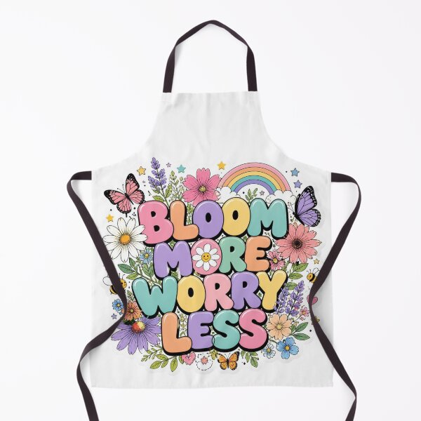 Item preview, BLOOM MORE WORRY LESS Graffiti Sticker PNG | Colorful Floral Motivation Design | Cute Botanical Vinyl Decal for Laptop, Journal & Water Bottle designed and sold by Stylestickers55.