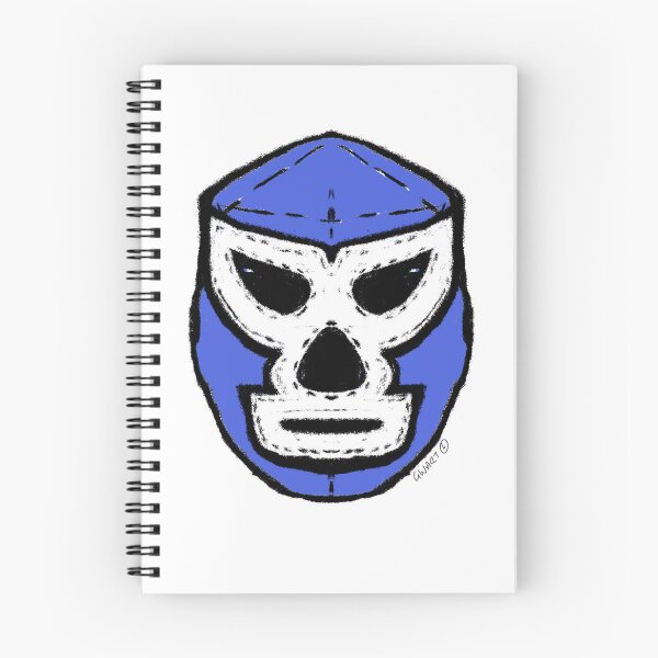 Item preview, El Guardián Azul – The Blue Guardian  – Lucha Mask No. 06 | Original Graphic Folk Art by GWART designed and sold by GWARTGB.