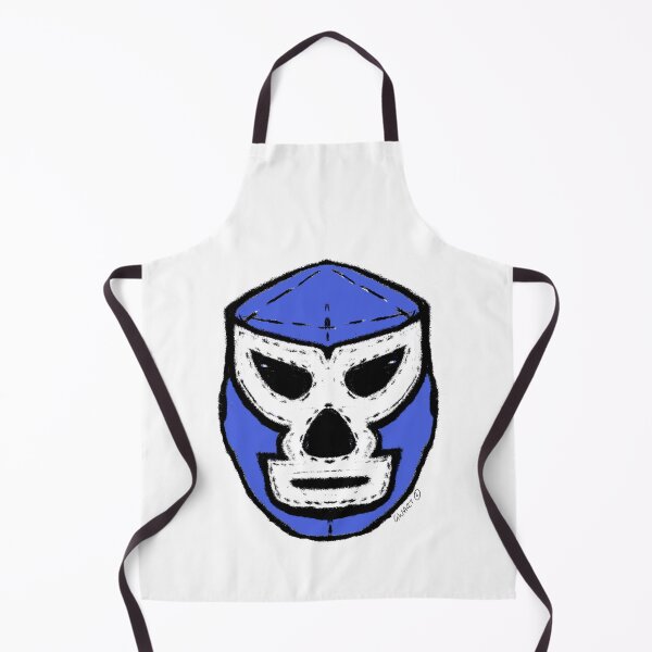 Item preview, El Guardián Azul – The Blue Guardian – Lucha Mask No. 06 | Original Graphic Folk Art by GWART designed and sold by GWARTGB.