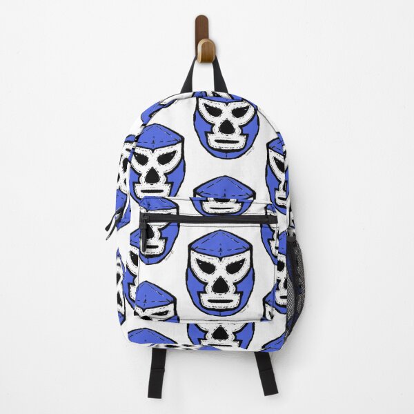 Item preview, El Guardián Azul – The Blue Guardian  – Lucha Mask No. 06 | Original Graphic Folk Art by GWART designed and sold by GWARTGB.