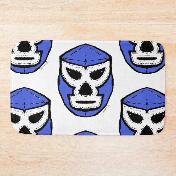 Item preview, El Guardián Azul – The Blue Guardian  – Lucha Mask No. 06 | Original Graphic Folk Art by GWART designed and sold by GWARTGB.